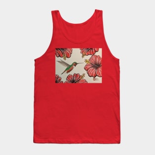 Allen's hummingbird drinking nectar from the hibiscus flowers Tank Top